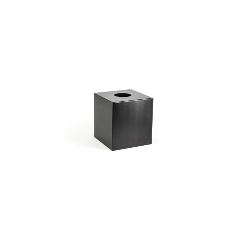 Tokyo Brushed Stainless Tissue Box Cover, Matte Black